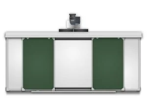 Рельсовая система для интерактивной панели и доски комбинированная Алма из серии Базис 4000х1200 (2000х1200х90) мм