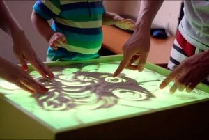 Стол для рисования песком Мироника с многоцветной подсветкой 2 поля