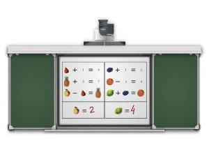 Рельсовая система для интерактивной доски меловая Алма из серии Базис 4000х1200 (2000х1200х90) мм