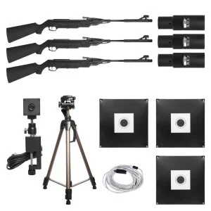 Комплект лазерного тира ЛСК РУБИНТИР Патриот-Спорт винтовки, бумажные мишени, 3 стрелка