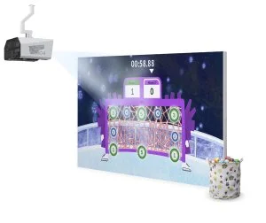 Интерактивный физкультурный комплекс с проектором для тёмного помещения