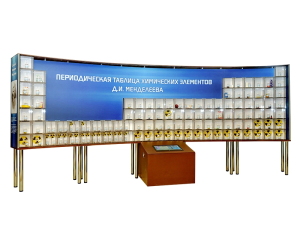 Интерактивный наглядно-демонстрационный комплекс "Периодическая таблица химических элементов Д.И. Менделеева" с натуральными образцами