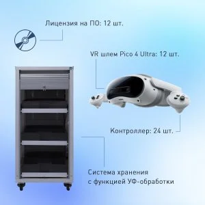 Мобильный класс виртуальной реальности EDUBLOCK PICO 4U (VR-12)