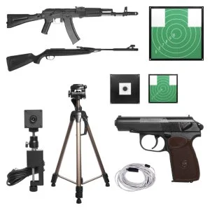 Комплект лазерного тира РУБИНТИР Патриот-Спорт-НВП, универсальный, бумажные мишени, 3 стрелка