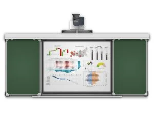 Рельсовая система меловая Алма из серии Базис 3000х1200 (1500х1200) мм