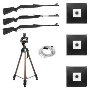 Комплект лазерного тира ЛСК РУБИНТИР Патриот-Спорт, для улицы, бумажные мишени, 3 стрелка