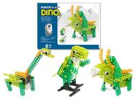 ROBOTIS PLAY 300 DINOs - это робототехнический набор для детей младшего возраста, позволяющий создавать небольших подвижных динозавров, приводимых в движение электродвигателем.