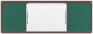Раздвижная меловая доска на рельсовой системе, 4 рабочие поверхности
