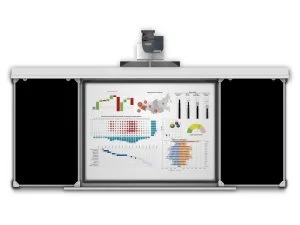 Рельсовая система для интерактивной панели и доски черная Алма из серии Базис 4000х1200 (2000х1200х90) мм