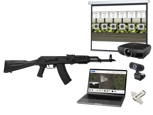 Электронный стрелковый тренажер для стрельбы по проецируемым на экран мишеням "Защитник-1" 