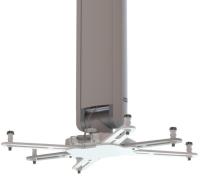 Потолочный кронштейн для проектора, длина 250 мм, максимальная нагрузка 30 кг, наклон до 25°, поворот до 360°, цвет - белый.