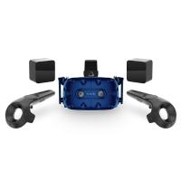 Система виртуальной реальности, в комлекте со шлемом, 2 базовыми станциями и 2 контроллерами.