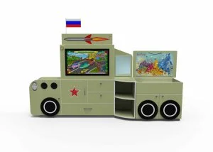 Профессиональный интерактивный логопедический комплекс AVKompleks Logo 37 в форме военной машины Катюша
