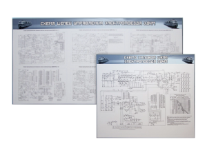 Электрифицированный стенд "Схема силовых и вспомогательных цепей управления электропоезда ЭД4М" (с компьютерным управлением)