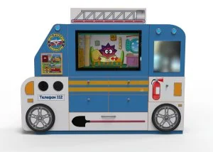 Профессиональный интерактивный логопедический комплекс AVKompleks Logo 27 в форме машины МЧС