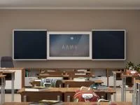 Интерактивная раздвижная доска АЛМА "Фибоначчи" с магнитно-меловой поверхностью