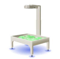 Интерактивная песочница  с функцией интерактивного стола, встроенным компьютером на ОС Android, для детей от 3 до 13 лет.